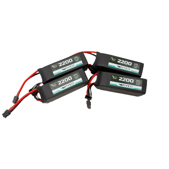 Pro Spec 6S 2200 mAh Lipo Super Budget Bundle 70C (4 Pack)