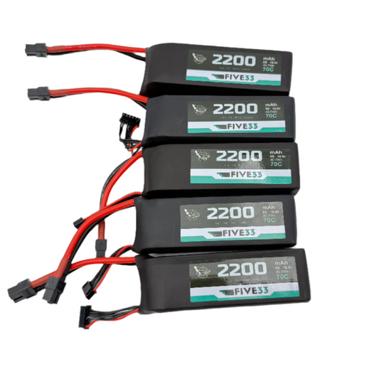 Street League 5S 2200 mAh Lipo Super Budget Bundle 70C (5 Pack)