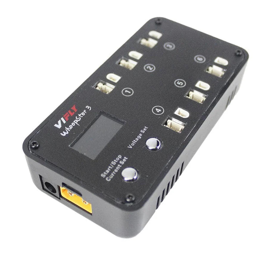 ViFly WhoopStor V3 1S LiPo/LiHV 6 Channel DC/USB-C Whoop Charger & Discharger for BT2.0 & PH2.0
