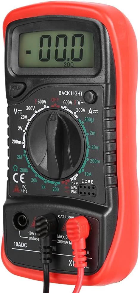 Xl830l Handheld Digital Xl830l Multimeter,Multimeter Xl830l Multimeter with LCD Display and Backlight Overload (XL830L Red) (reserve stock)