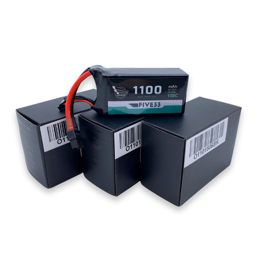 Budget Sport Class Lipo 1100mAh 6S (4 Pack Bundle)