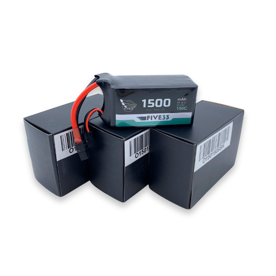 Budget Sport Class Lipo 1500mAh 6S (4 Pack Bundle)