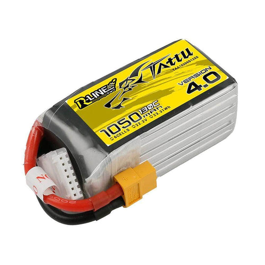 Tattu R-Line Version 4.0 22.2V 6S 1050mAh 130C LiPo Battery - XT60