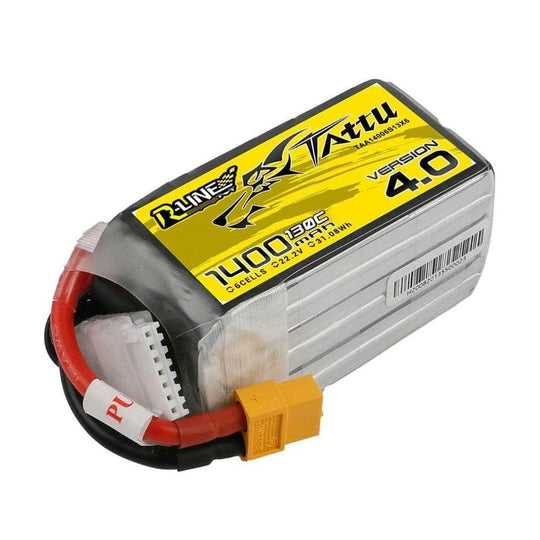 Tattu R-Line Version 4.0 22.2V 6S 1400mAh 130C LiPo Battery - XT60