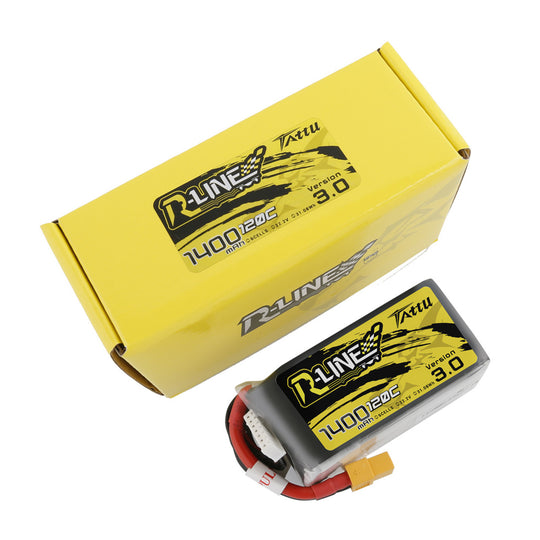 Tattu R-Line 1400mAh 6S 120C 22.2V Version 3.0 Lipo Battery Pack with XT60 Plug