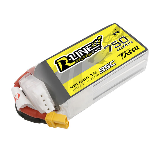 Tattu 750mAh 3S 95C 11.1V R-Line Lipo Battery Pack With XT30 Plug