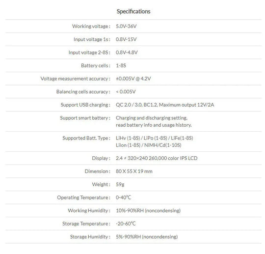 ISDT BG-8S Smart Battery Checker