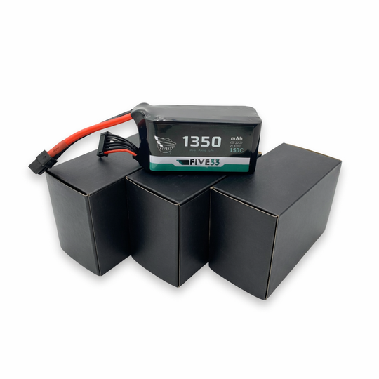 Budget Lipo 1350mAh 6S (4 Pack Bundle)
