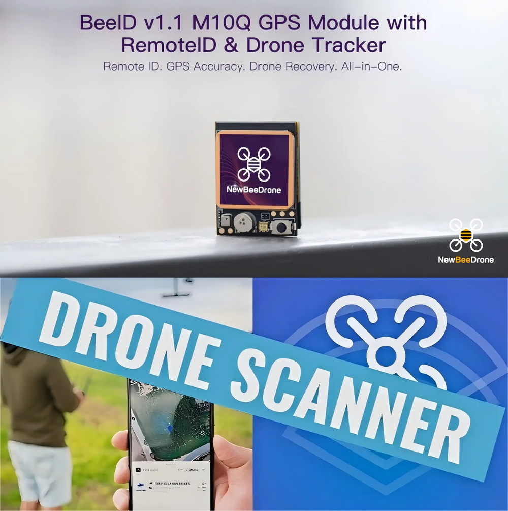 NewBeeDrone BeeID v1.1 M10Q GPS Module with RemoteID & Drone Tracker