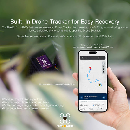 NewBeeDrone BeeID v1.1 M10Q GPS Module with RemoteID & Drone Tracker