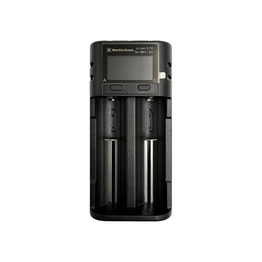NewBeeDrone Nectar Injector Cylindro Charger – Dual-Slot USB-C Charger for 18650/21700 & NiMH/NiCD
