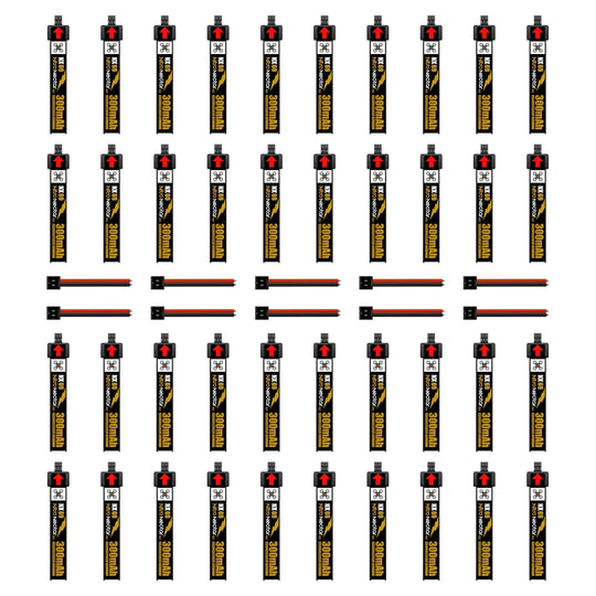 NewBeeDrone Nitro Nectar NX69 300mAh 1S 80C HV LiPo Battery 4xBatteries