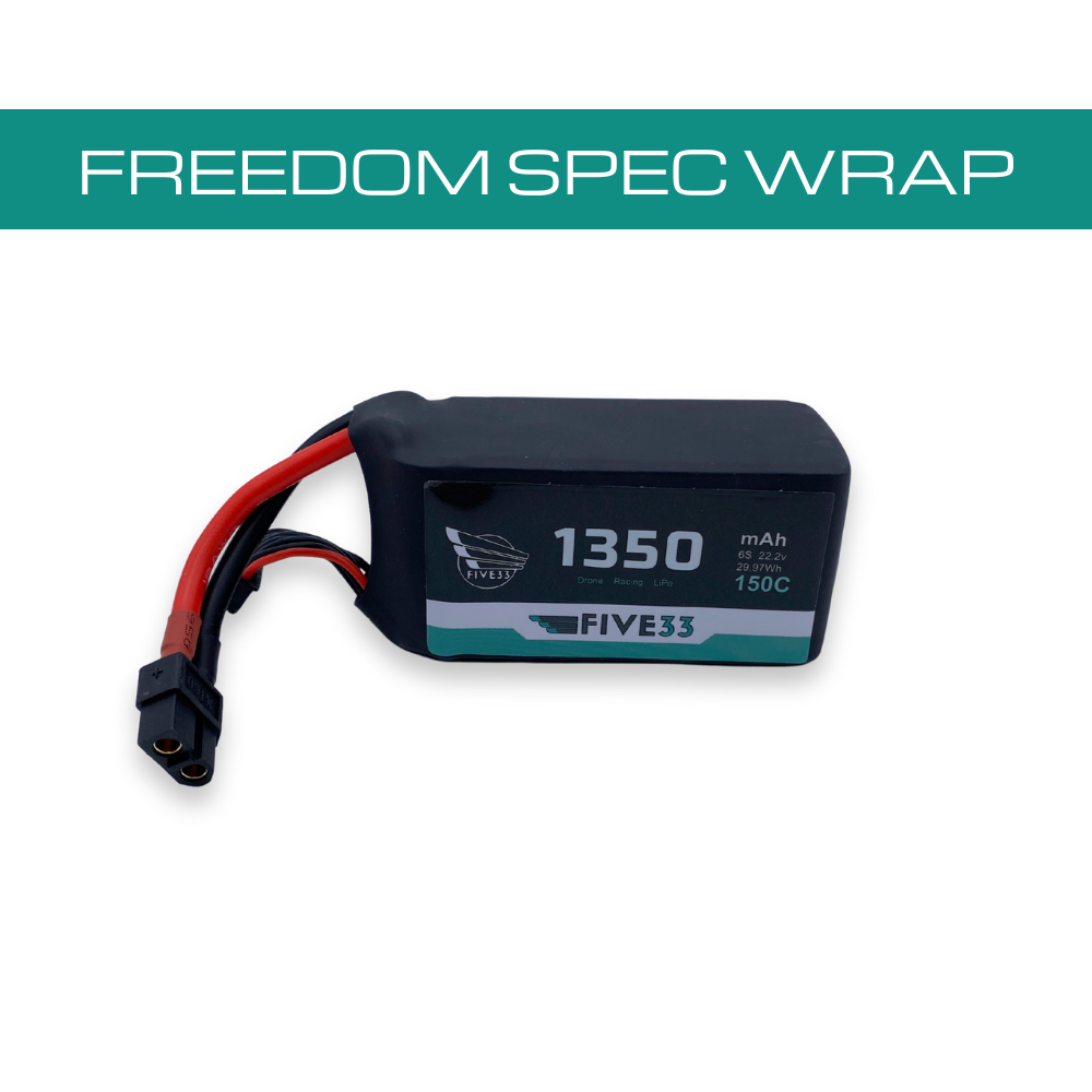 Budget Freedom Spec Lipo 1350mAh 6S (4 Pack Bundle)