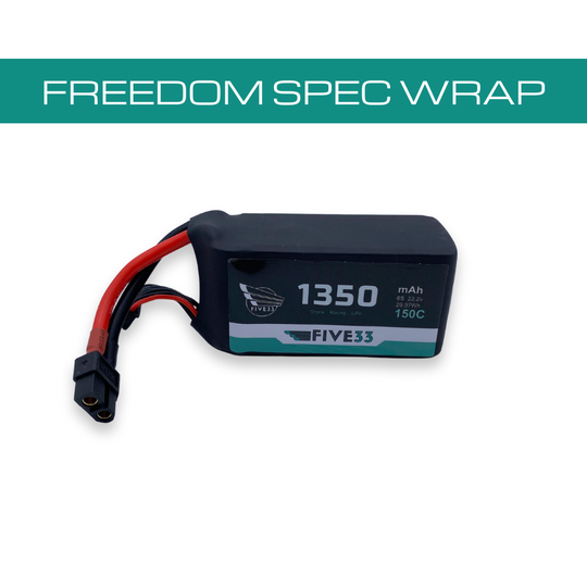 Budget Freedom Spec Lipo 1350mAh 6S (4 Pack Bundle)
