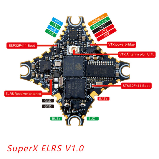 SuperX ELRS V1.0 AIO 5IN1 AIO flight controller