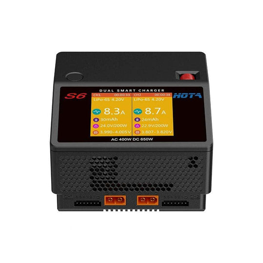 HOTA S6 400W 15A 1-6S Dual Channel AC/DC Smart Charger - Black