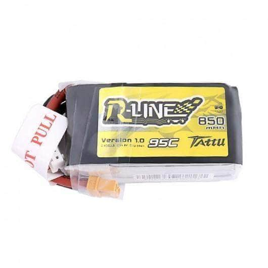 Tattu R-Line 14.8V 4S 850mAh 95C LiPo Micro Battery - XT30